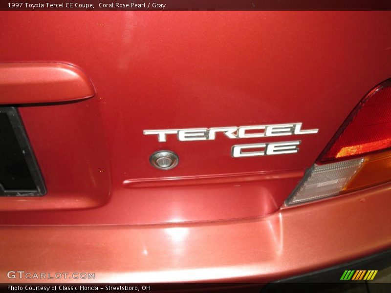Coral Rose Pearl / Gray 1997 Toyota Tercel CE Coupe