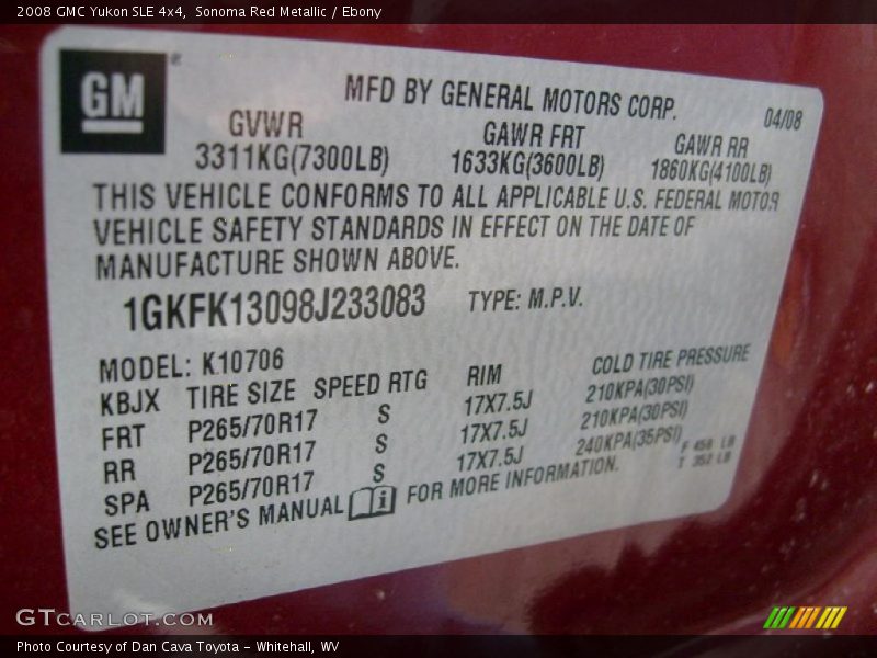 Sonoma Red Metallic / Ebony 2008 GMC Yukon SLE 4x4