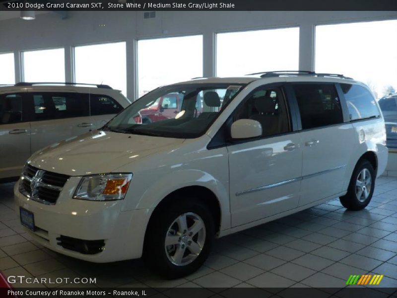Stone White / Medium Slate Gray/Light Shale 2010 Dodge Grand Caravan SXT