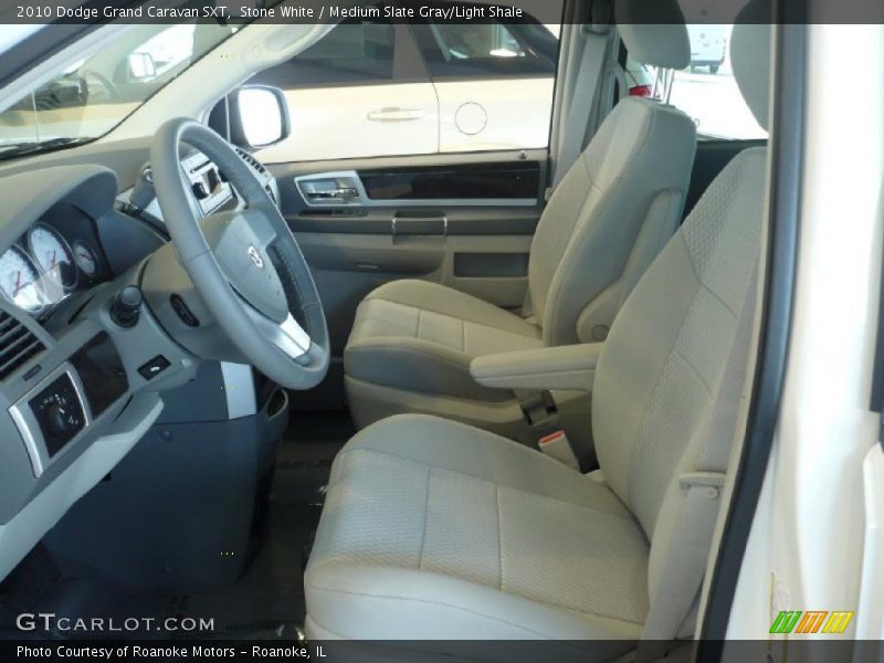 Stone White / Medium Slate Gray/Light Shale 2010 Dodge Grand Caravan SXT