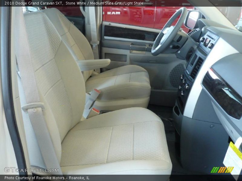Stone White / Medium Slate Gray/Light Shale 2010 Dodge Grand Caravan SXT