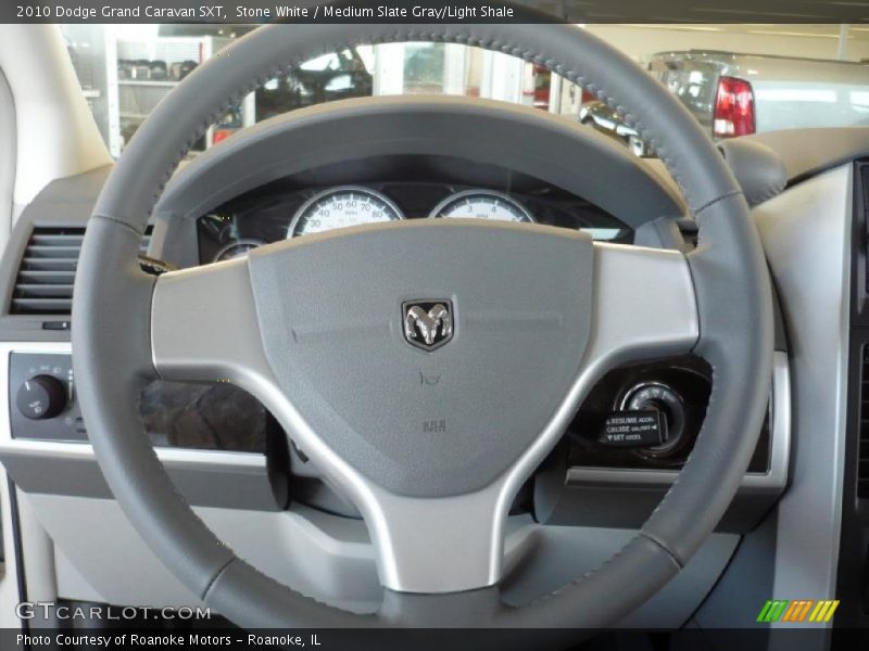 Stone White / Medium Slate Gray/Light Shale 2010 Dodge Grand Caravan SXT