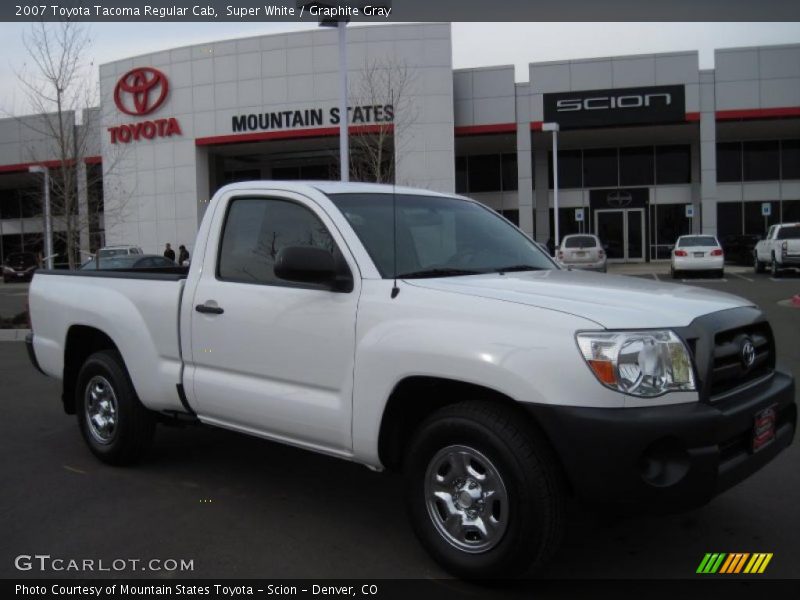 Super White / Graphite Gray 2007 Toyota Tacoma Regular Cab