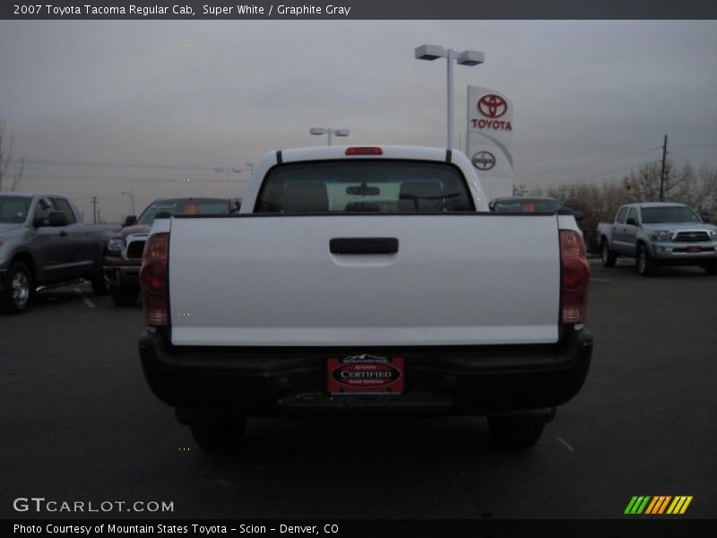 Super White / Graphite Gray 2007 Toyota Tacoma Regular Cab