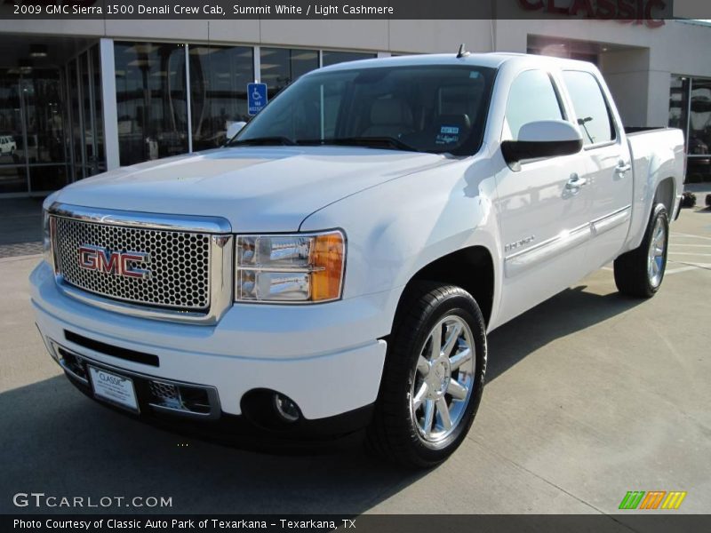 Summit White / Light Cashmere 2009 GMC Sierra 1500 Denali Crew Cab