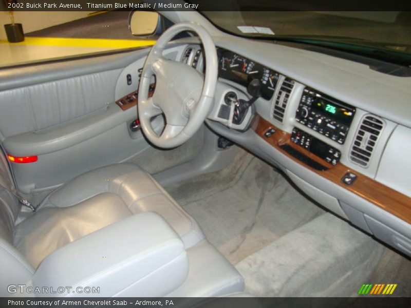 Titanium Blue Metallic / Medium Gray 2002 Buick Park Avenue