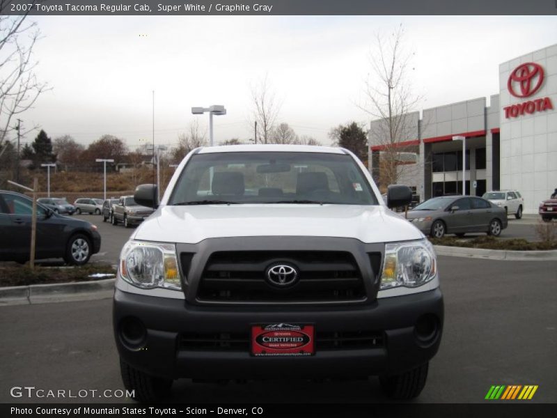 Super White / Graphite Gray 2007 Toyota Tacoma Regular Cab