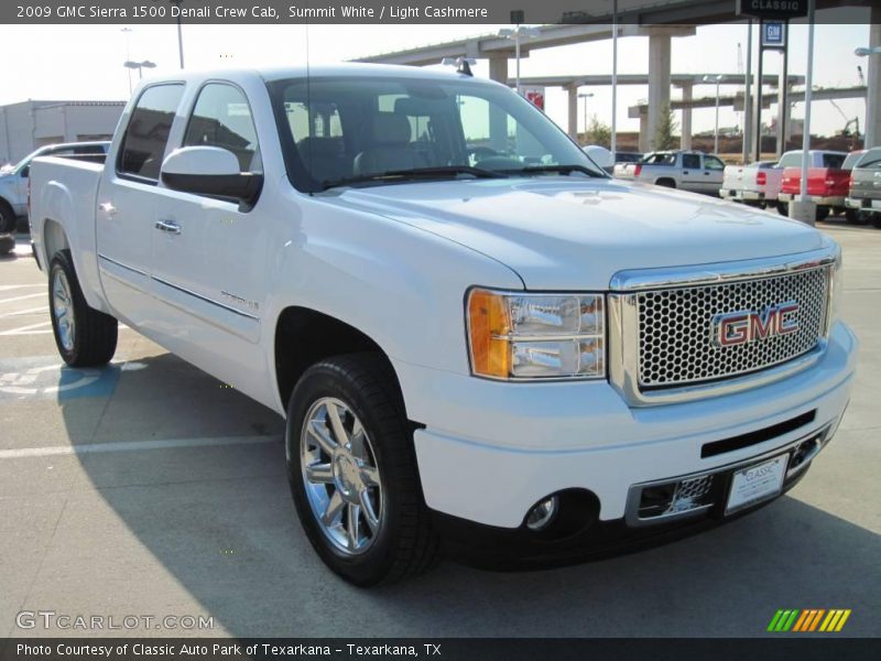 Summit White / Light Cashmere 2009 GMC Sierra 1500 Denali Crew Cab