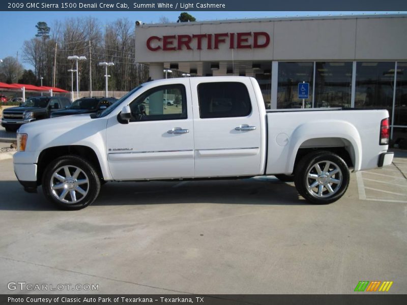 Summit White / Light Cashmere 2009 GMC Sierra 1500 Denali Crew Cab