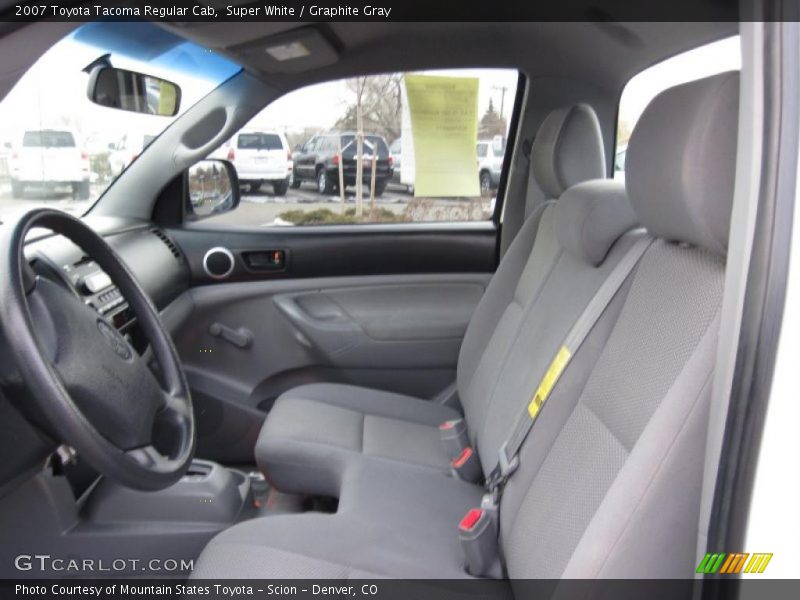 Super White / Graphite Gray 2007 Toyota Tacoma Regular Cab