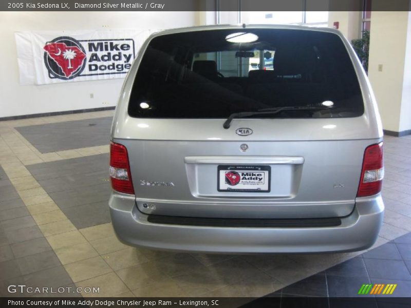 Diamond Silver Metallic / Gray 2005 Kia Sedona LX