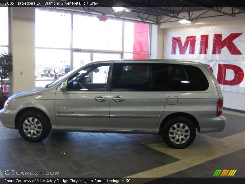 Diamond Silver Metallic / Gray 2005 Kia Sedona LX