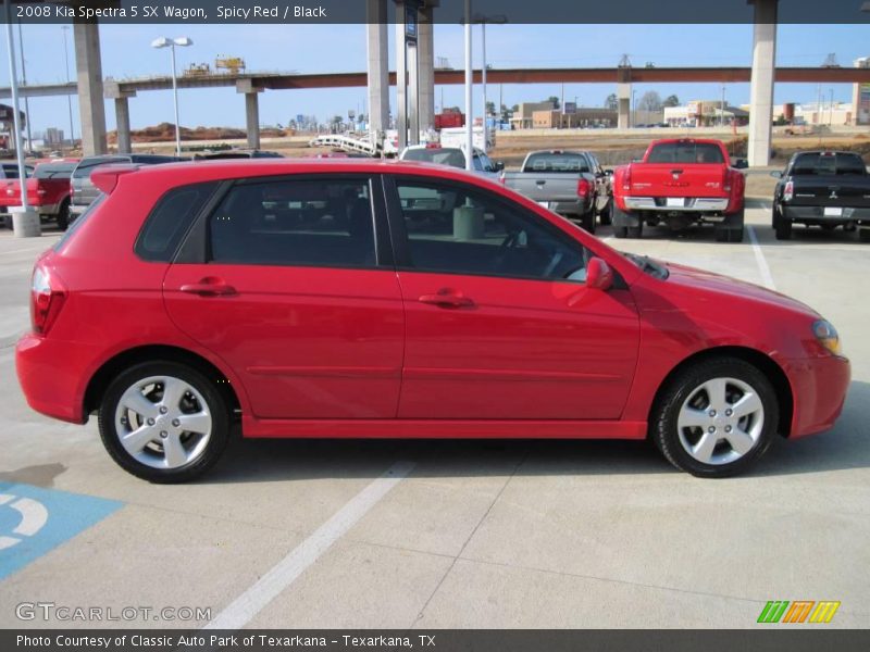 Spicy Red / Black 2008 Kia Spectra 5 SX Wagon