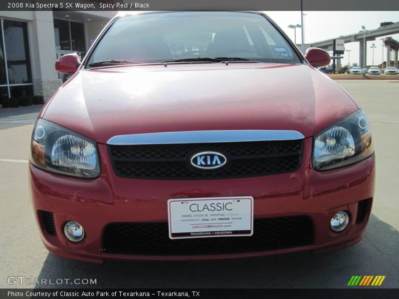 Spicy Red / Black 2008 Kia Spectra 5 SX Wagon