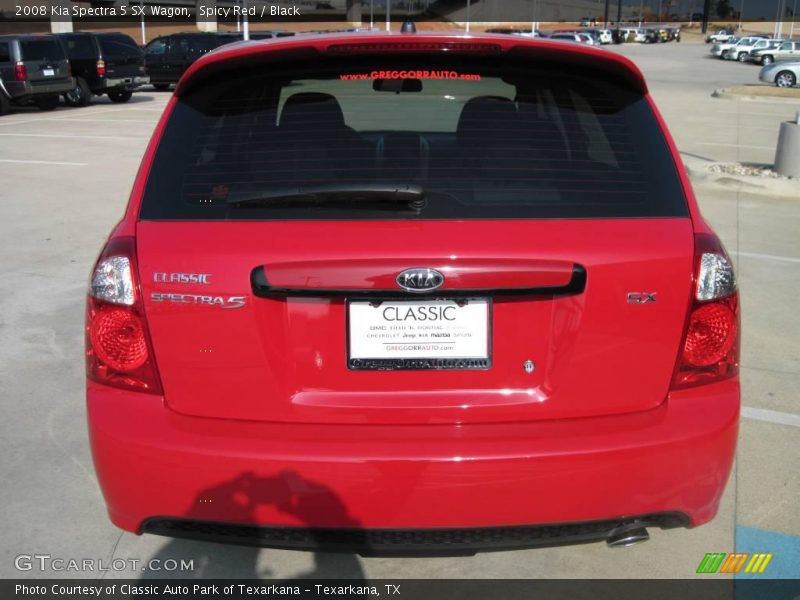 Spicy Red / Black 2008 Kia Spectra 5 SX Wagon