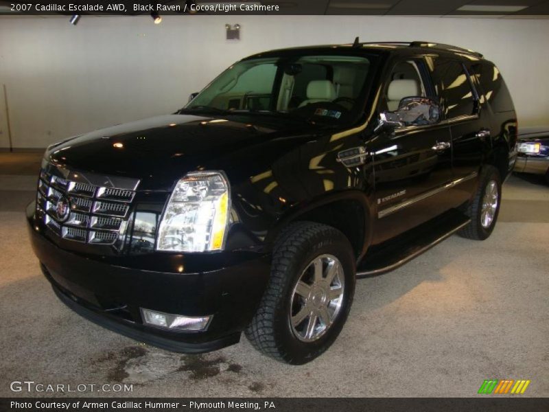 Black Raven / Cocoa/Light Cashmere 2007 Cadillac Escalade AWD