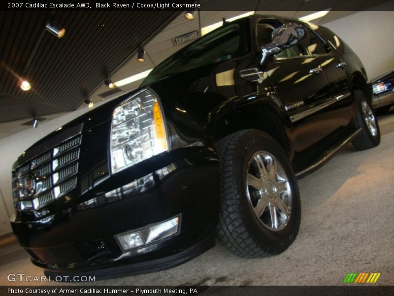 Black Raven / Cocoa/Light Cashmere 2007 Cadillac Escalade AWD