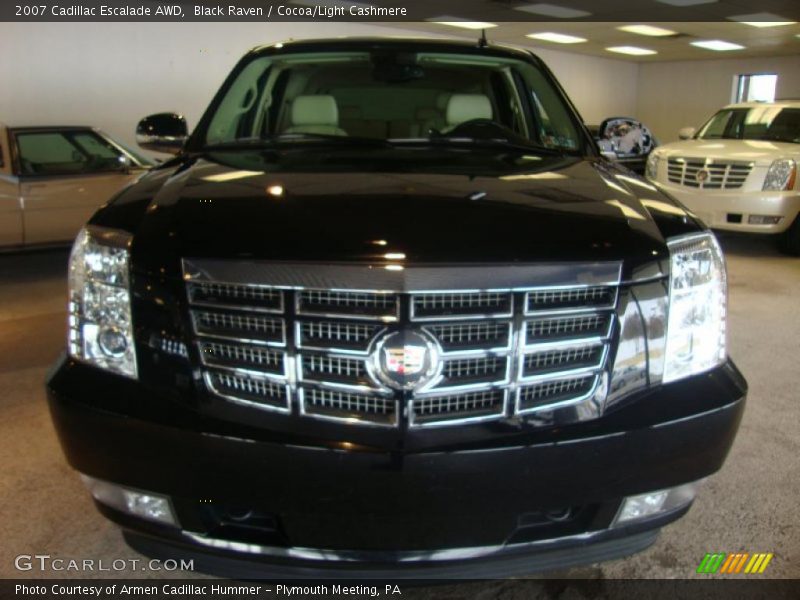 Black Raven / Cocoa/Light Cashmere 2007 Cadillac Escalade AWD