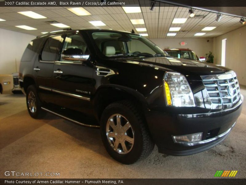 Black Raven / Cocoa/Light Cashmere 2007 Cadillac Escalade AWD