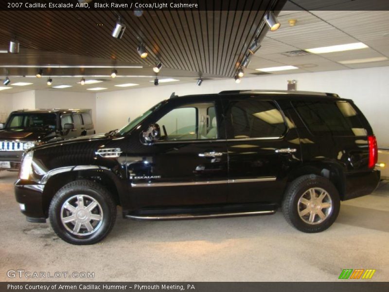 Black Raven / Cocoa/Light Cashmere 2007 Cadillac Escalade AWD