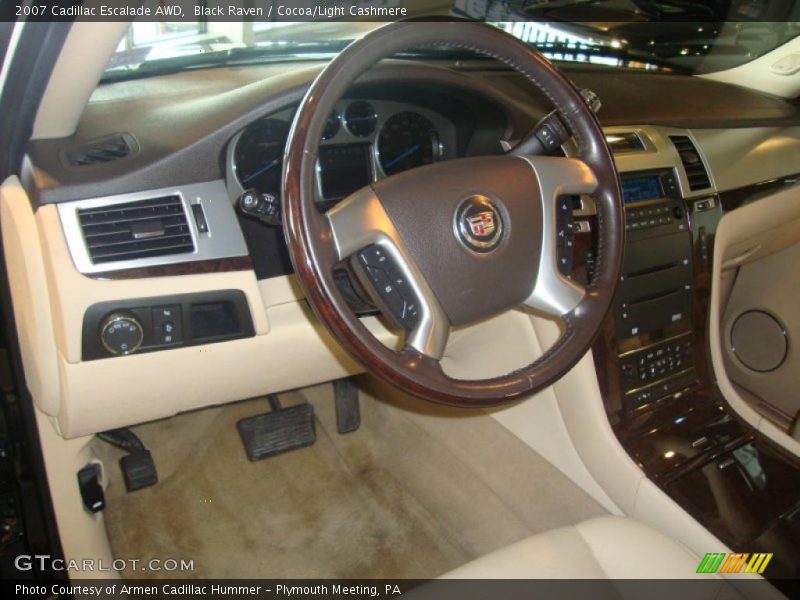 Black Raven / Cocoa/Light Cashmere 2007 Cadillac Escalade AWD