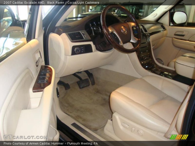 Black Raven / Cocoa/Light Cashmere 2007 Cadillac Escalade AWD