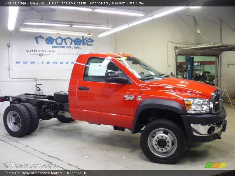 Bright Red / Medium Slate Gray 2010 Dodge Ram 4500 ST Regular Cab Chassis