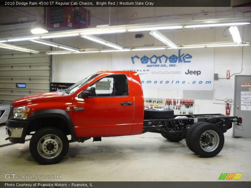 Bright Red / Medium Slate Gray 2010 Dodge Ram 4500 ST Regular Cab Chassis