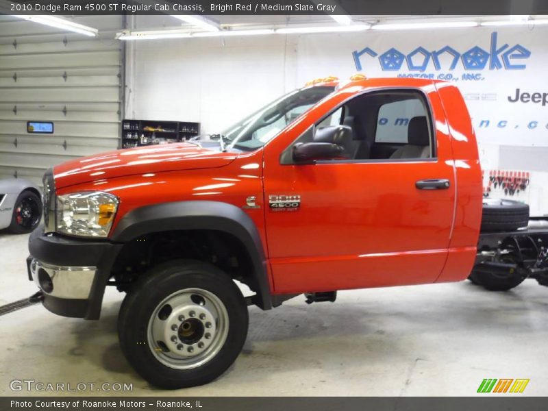 Bright Red / Medium Slate Gray 2010 Dodge Ram 4500 ST Regular Cab Chassis