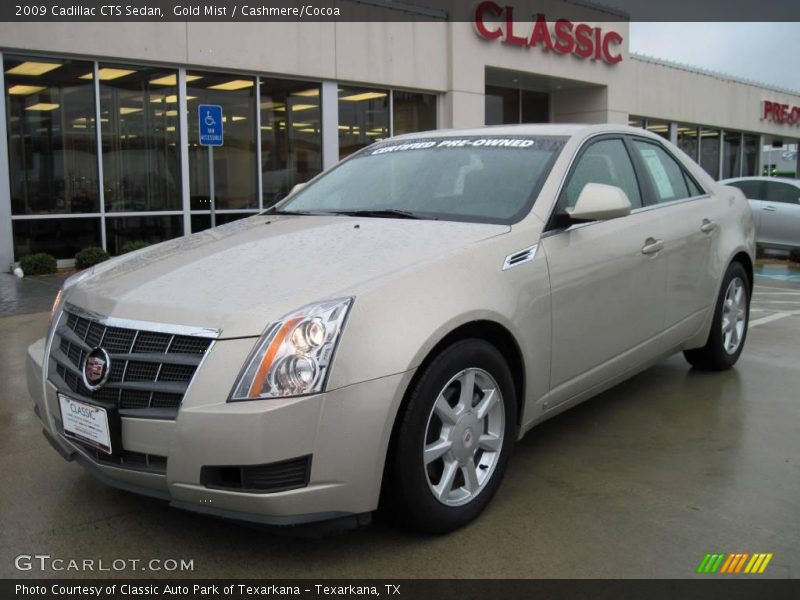 Gold Mist / Cashmere/Cocoa 2009 Cadillac CTS Sedan