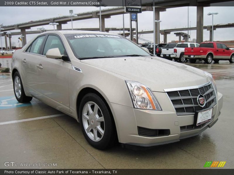 Gold Mist / Cashmere/Cocoa 2009 Cadillac CTS Sedan