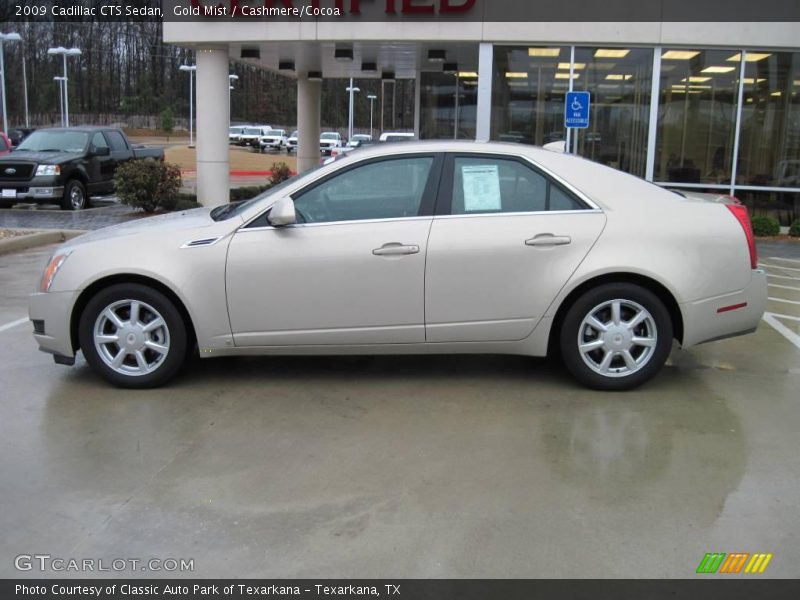 Gold Mist / Cashmere/Cocoa 2009 Cadillac CTS Sedan