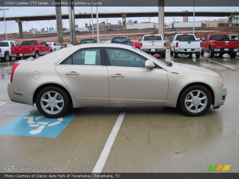 Gold Mist / Cashmere/Cocoa 2009 Cadillac CTS Sedan