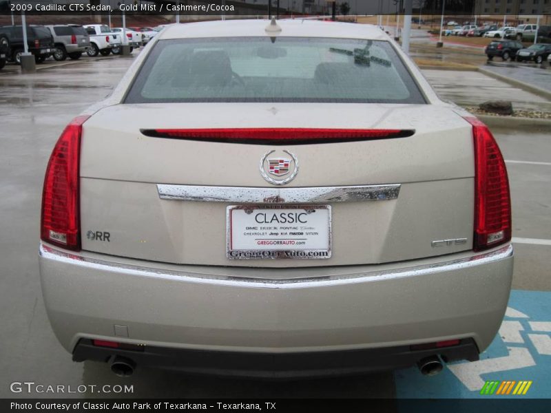 Gold Mist / Cashmere/Cocoa 2009 Cadillac CTS Sedan