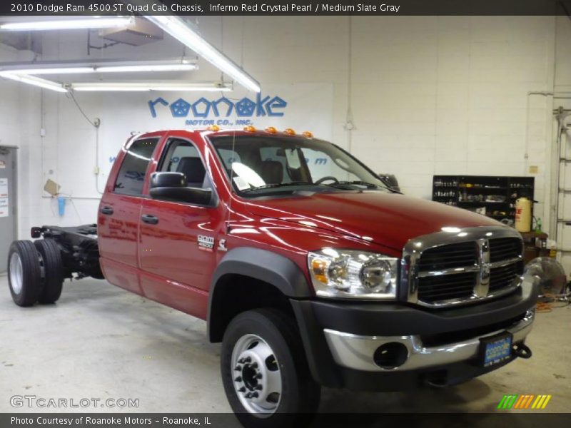 Inferno Red Crystal Pearl / Medium Slate Gray 2010 Dodge Ram 4500 ST Quad Cab Chassis