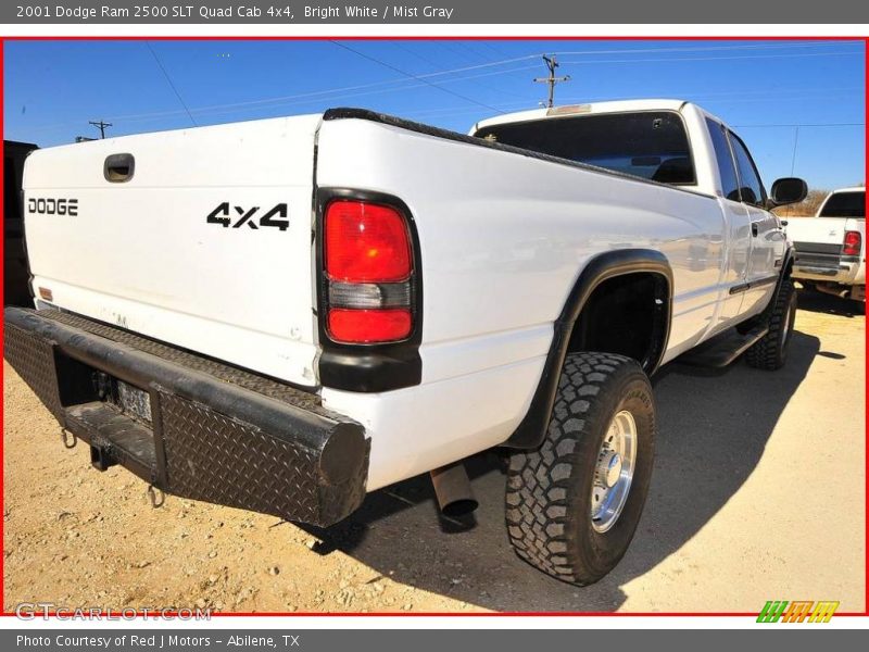 Bright White / Mist Gray 2001 Dodge Ram 2500 SLT Quad Cab 4x4