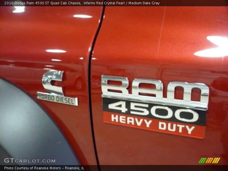 Inferno Red Crystal Pearl / Medium Slate Gray 2010 Dodge Ram 4500 ST Quad Cab Chassis