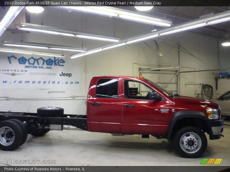 Inferno Red Crystal Pearl / Medium Slate Gray 2010 Dodge Ram 4500 ST Quad Cab Chassis
