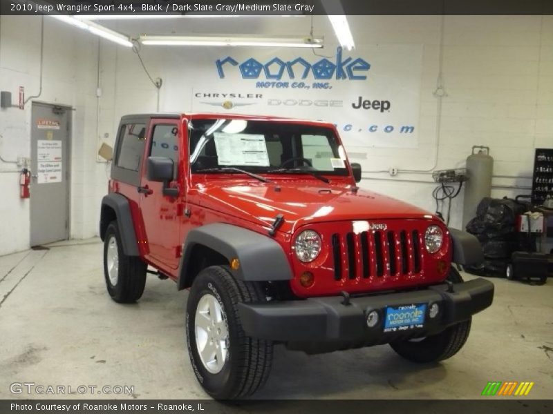 Black / Dark Slate Gray/Medium Slate Gray 2010 Jeep Wrangler Sport 4x4