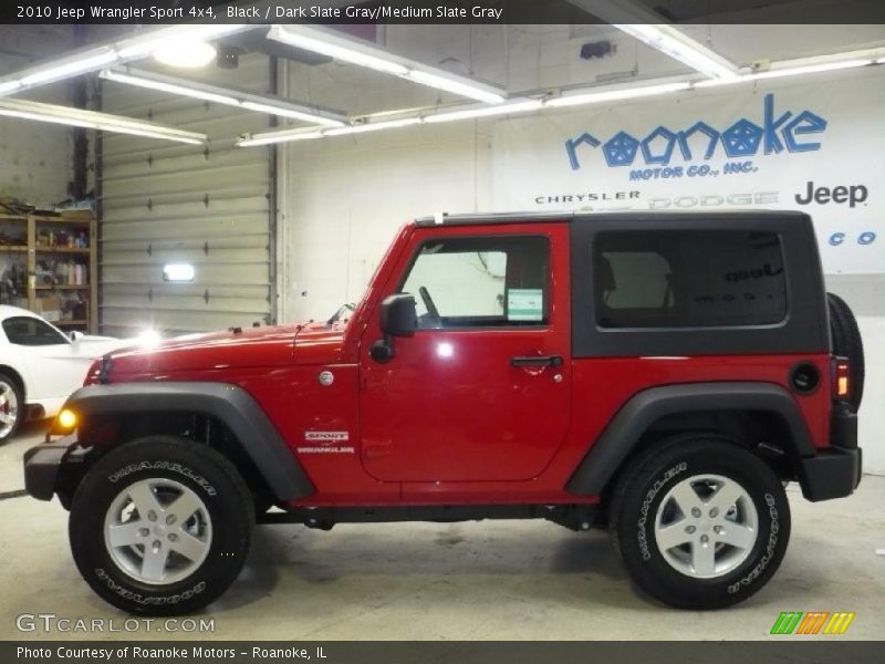 Black / Dark Slate Gray/Medium Slate Gray 2010 Jeep Wrangler Sport 4x4