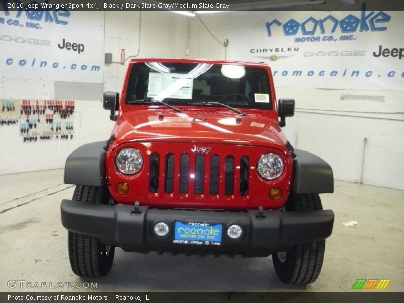 Black / Dark Slate Gray/Medium Slate Gray 2010 Jeep Wrangler Sport 4x4