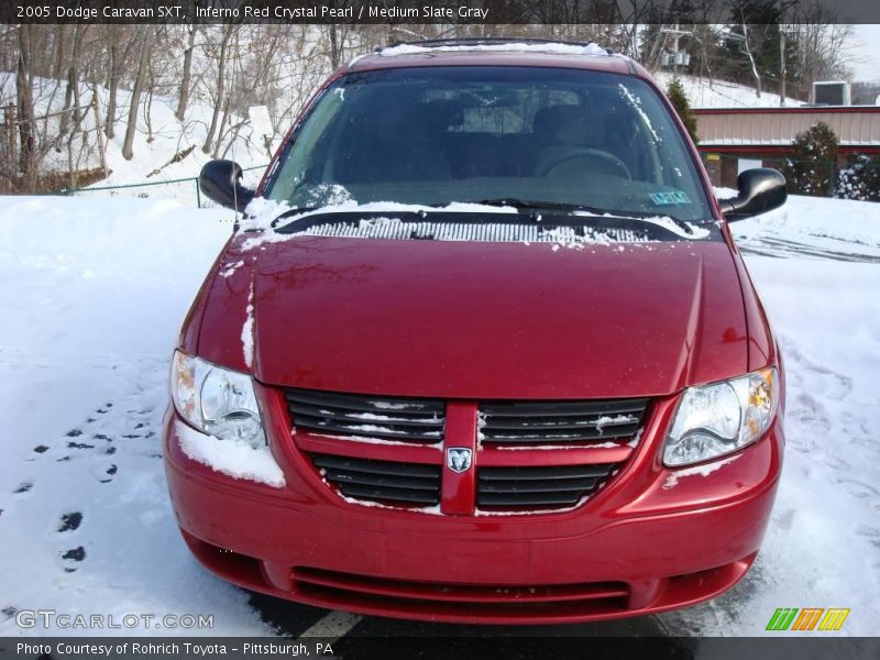 Inferno Red Crystal Pearl / Medium Slate Gray 2005 Dodge Caravan SXT