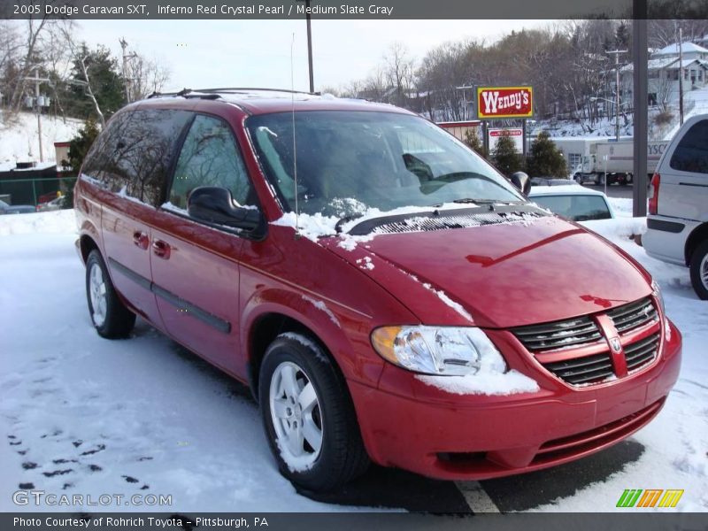 Inferno Red Crystal Pearl / Medium Slate Gray 2005 Dodge Caravan SXT