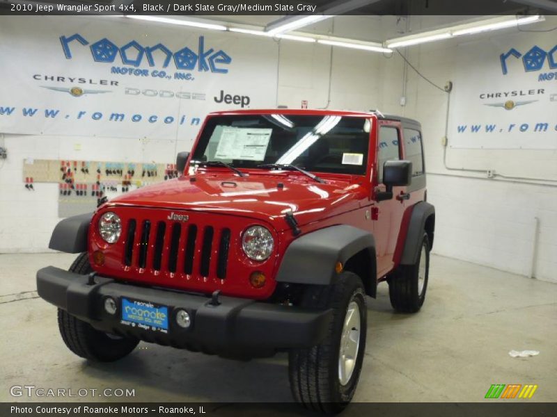 Black / Dark Slate Gray/Medium Slate Gray 2010 Jeep Wrangler Sport 4x4