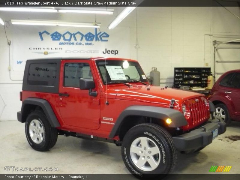 Black / Dark Slate Gray/Medium Slate Gray 2010 Jeep Wrangler Sport 4x4