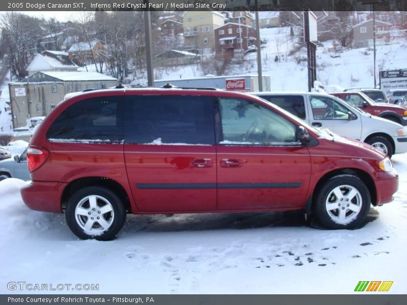 Inferno Red Crystal Pearl / Medium Slate Gray 2005 Dodge Caravan SXT