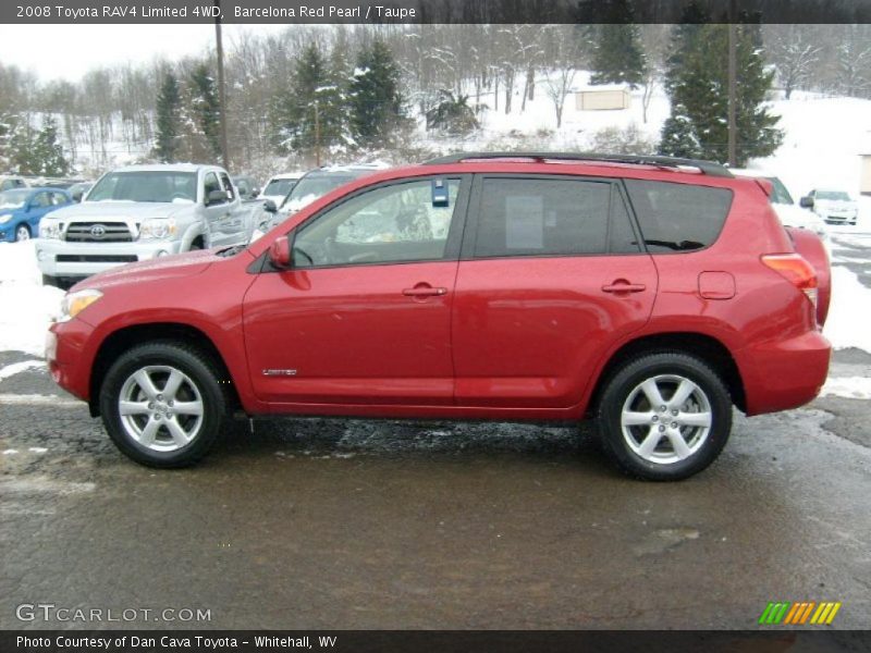 Barcelona Red Pearl / Taupe 2008 Toyota RAV4 Limited 4WD