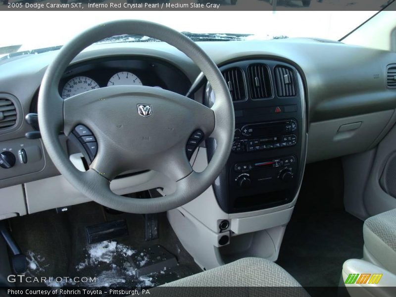 Inferno Red Crystal Pearl / Medium Slate Gray 2005 Dodge Caravan SXT