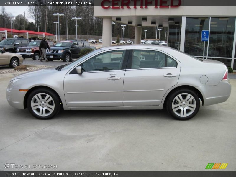 Silver Birch Metallic / Camel 2008 Ford Fusion SEL