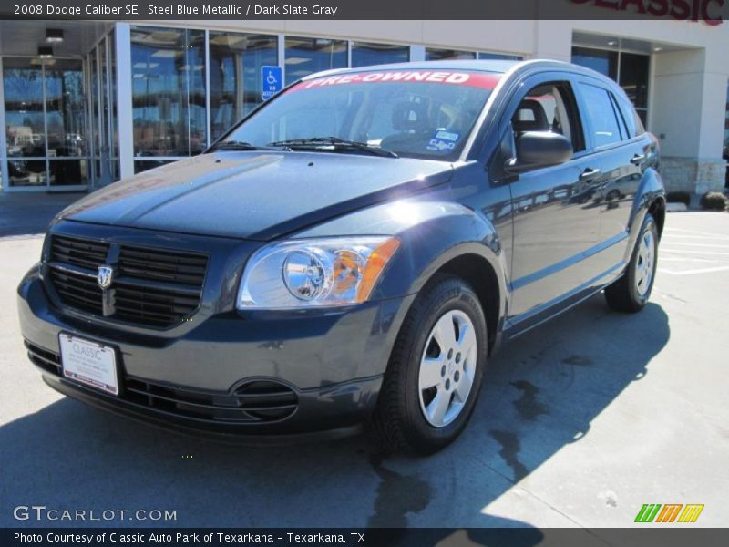 Steel Blue Metallic / Dark Slate Gray 2008 Dodge Caliber SE